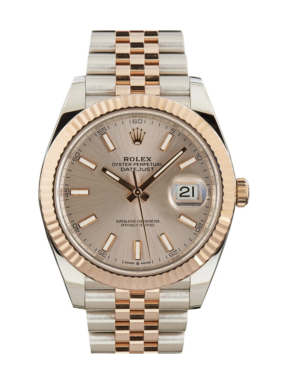 ساعت مردانه رولکس مدل دیت جاست سایز ۴۲ میل